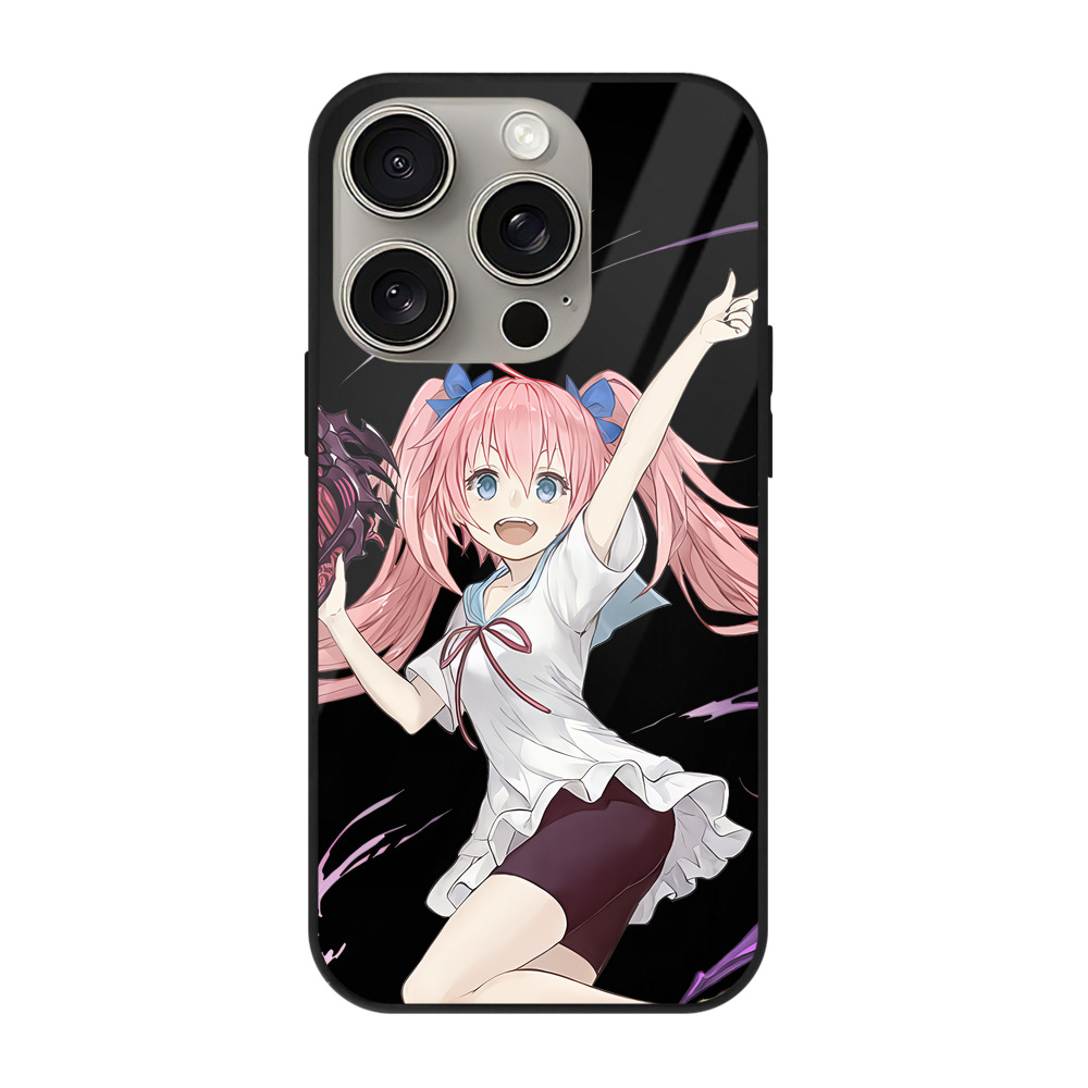 （画像用） 転スラ Regarding Reincarnated to Slime 【iPhone15Pro対応】スマホケース 耐衝撃＆黄変防止 背面ガラス