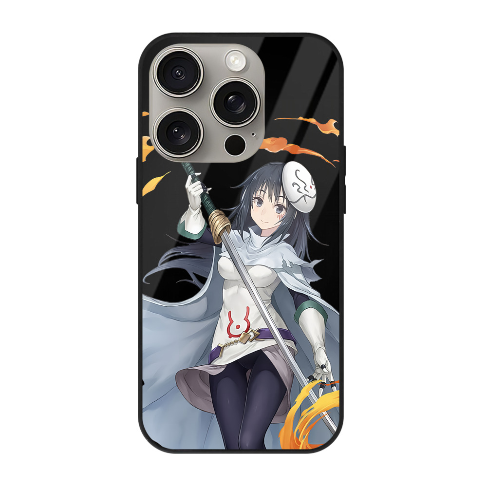 （画像用） 転スラ Regarding Reincarnated to Slime 【iPhone15Pro対応】スマホケース 耐衝撃＆黄変防止 背面ガラス