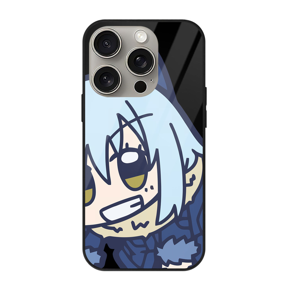 （画像用） 転スラ Regarding Reincarnated to Slime 【iPhone15Pro対応】スマホケース 耐衝撃＆黄変防止 背面ガラス