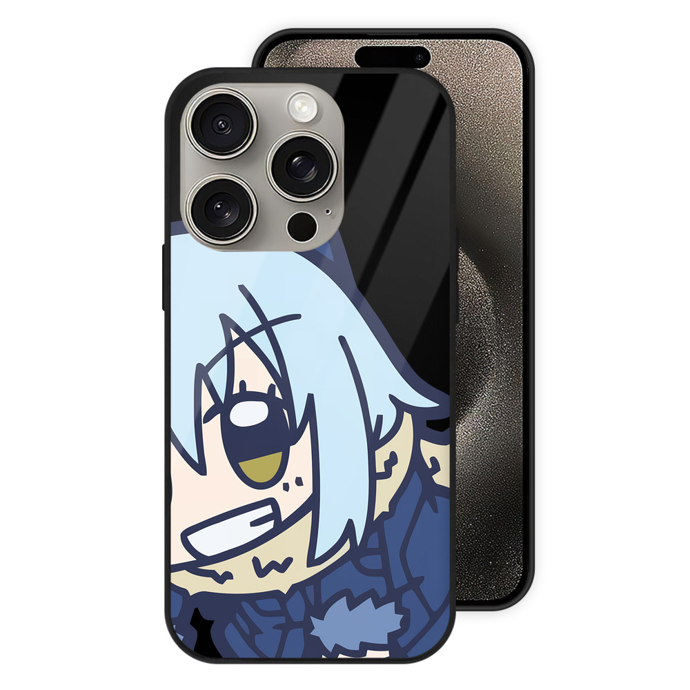 転スラ Regarding Reincarnated to Slime 【iPhone15Pro対応】スマホケース 耐衝撃＆黄変防止 背面ガラス