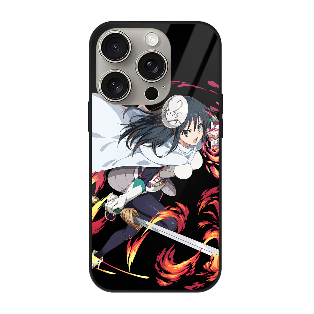 （画像用） 転スラ Regarding Reincarnated to Slime 【iPhone15Pro対応】スマホケース 耐衝撃＆黄変防止 背面ガラス