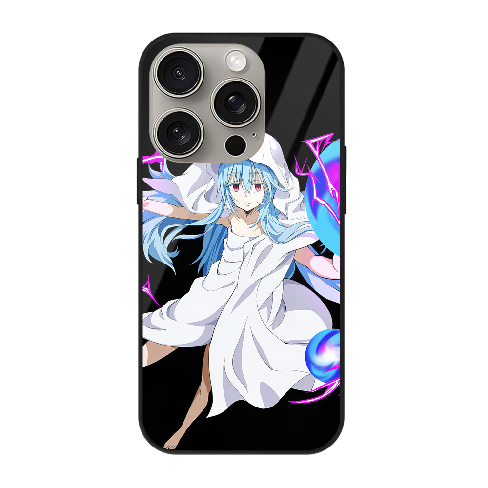 （画像用） 転スラ Regarding Reincarnated to Slime 【iPhone15Pro対応】スマホケース 耐衝撃＆黄変防止 背面ガラス