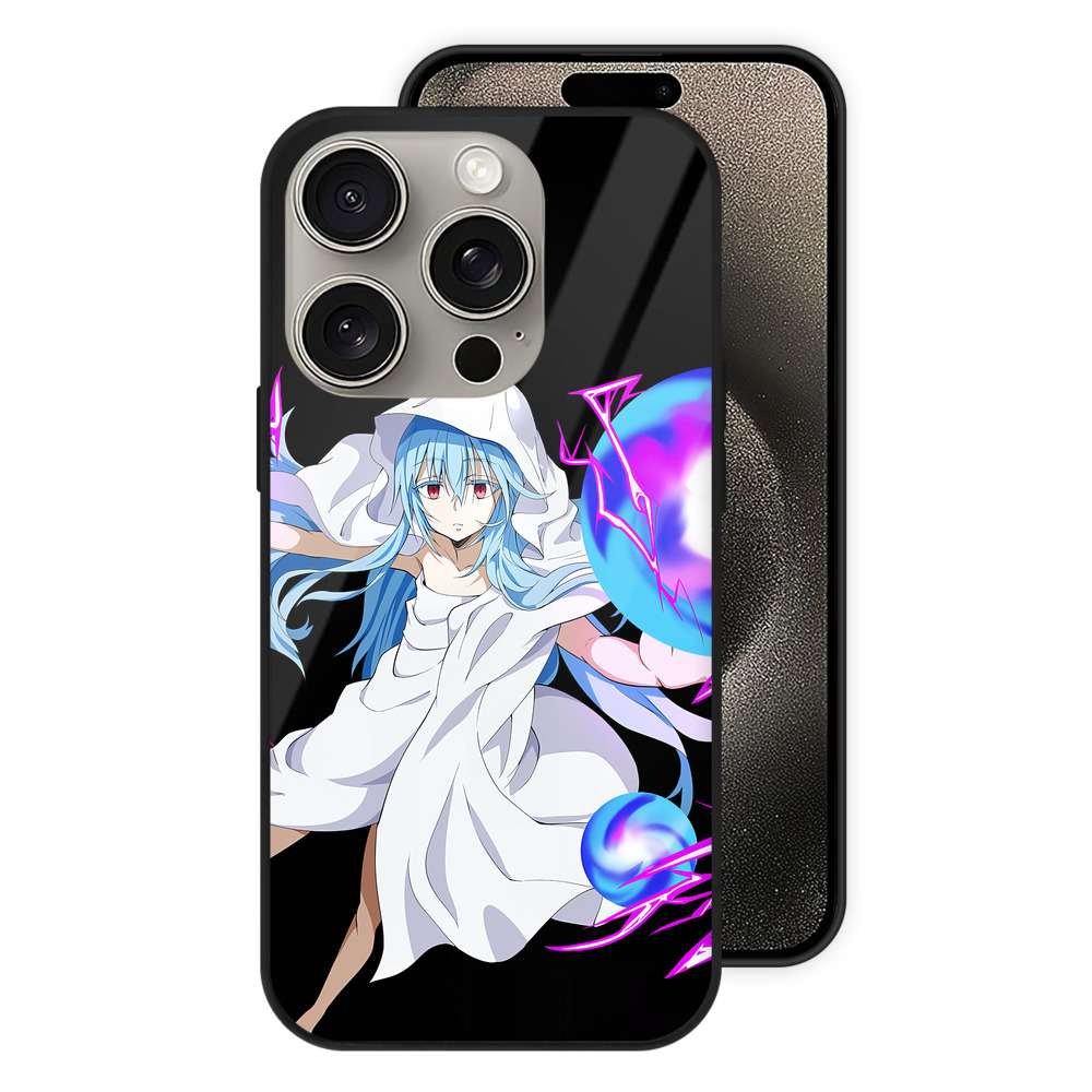 （画像用） 転スラ Regarding Reincarnated to Slime 【iPhone15Pro対応】スマホケース 耐衝撃＆黄変防止 背面ガラス