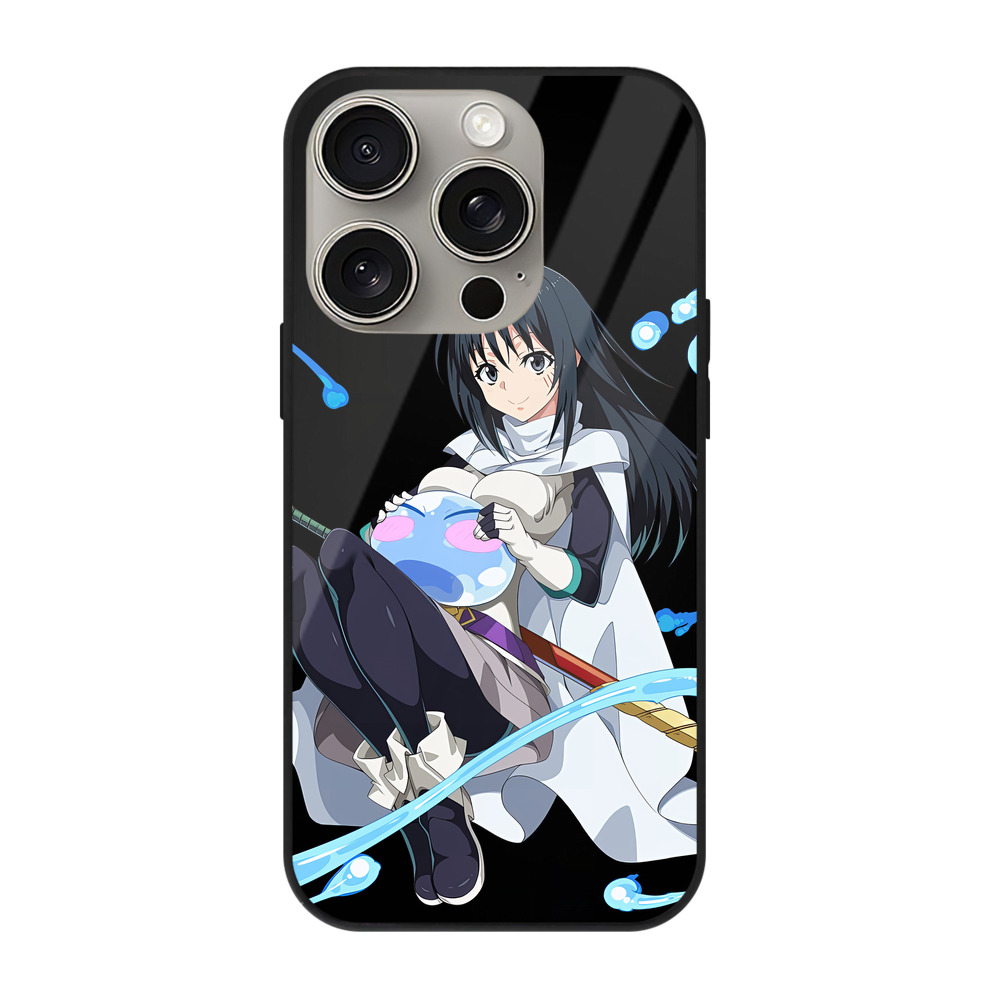 （画像用） 転スラ Regarding Reincarnated to Slime 【iPhone15Pro対応】スマホケース 耐衝撃＆黄変防止 背面ガラス