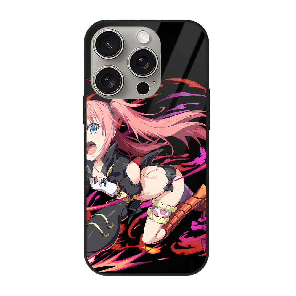 （画像用） 転スラ Regarding Reincarnated to Slime 【iPhone15Pro対応】スマホケース 耐衝撃＆黄変防止 背面ガラス
