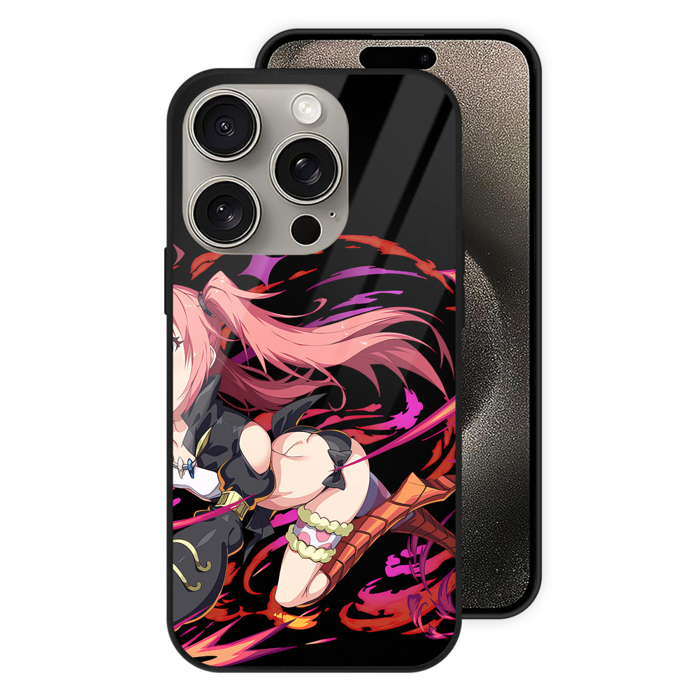 （画像用） 転スラ Regarding Reincarnated to Slime 【iPhone15Pro対応】スマホケース 耐衝撃＆黄変防止 背面ガラス