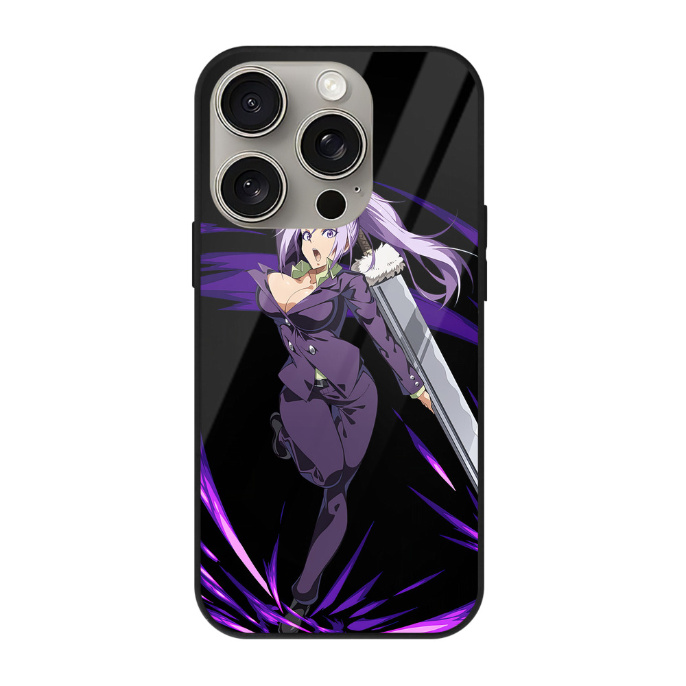 （画像用） 転スラ Regarding Reincarnated to Slime 【iPhone15Pro対応】スマホケース 耐衝撃＆黄変防止 背面ガラス