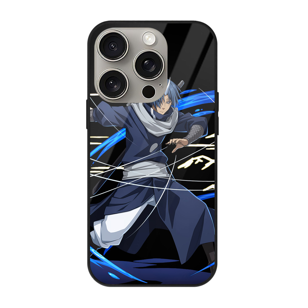 （画像用） 転スラ Regarding Reincarnated to Slime 【iPhone15Pro対応】スマホケース 耐衝撃＆黄変防止 背面ガラス