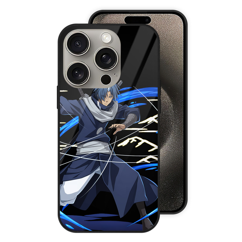 （画像用） 転スラ Regarding Reincarnated to Slime 【iPhone15Pro対応】スマホケース 耐衝撃＆黄変防止 背面ガラス