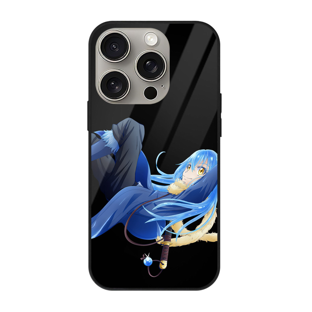 （画像用） 転スラ Regarding Reincarnated to Slime 【iPhone15Pro対応】スマホケース 耐衝撃＆黄変防止 背面ガラス
