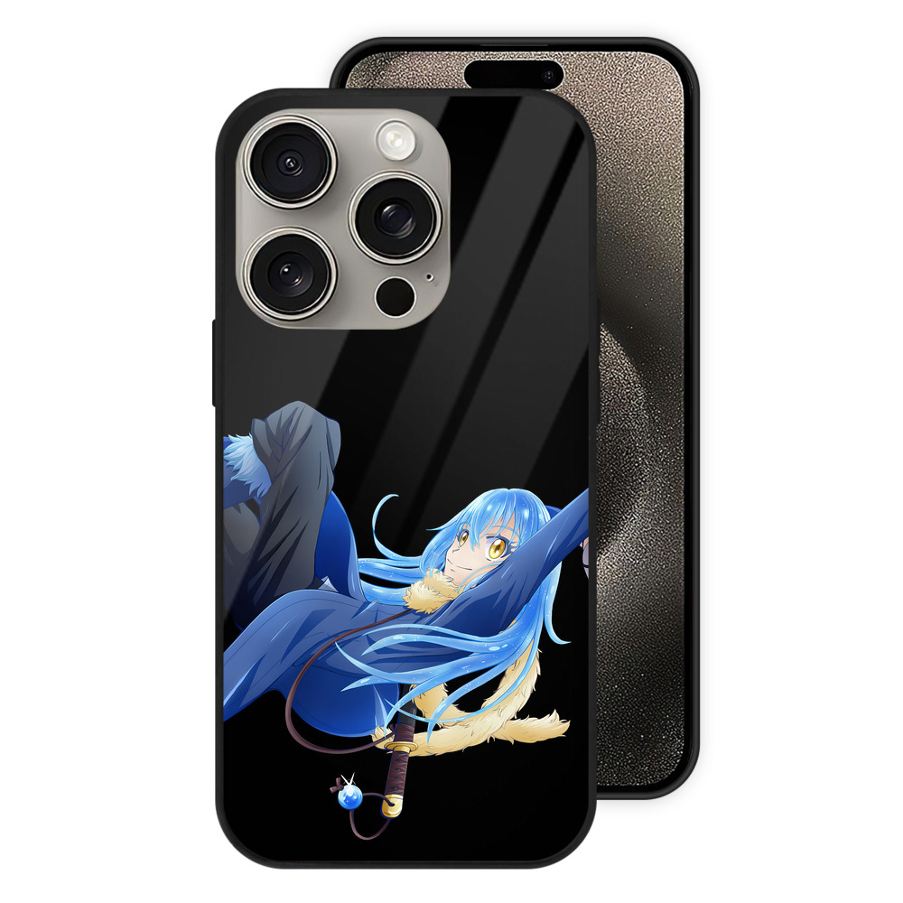 （画像用） 転スラ Regarding Reincarnated to Slime 【iPhone15Pro対応】スマホケース 耐衝撃＆黄変防止 背面ガラス
