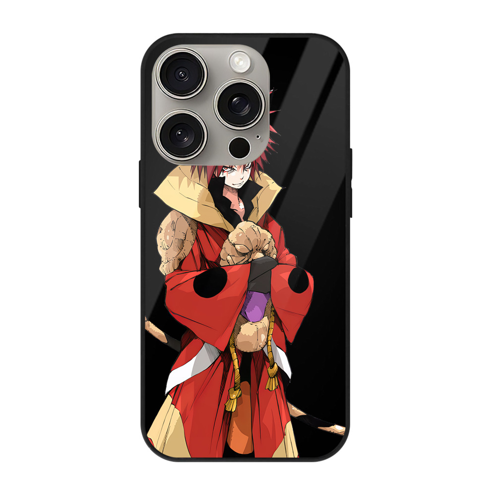 （画像用） 転スラ Regarding Reincarnated to Slime 【iPhone15Pro対応】スマホケース 耐衝撃＆黄変防止 背面ガラス