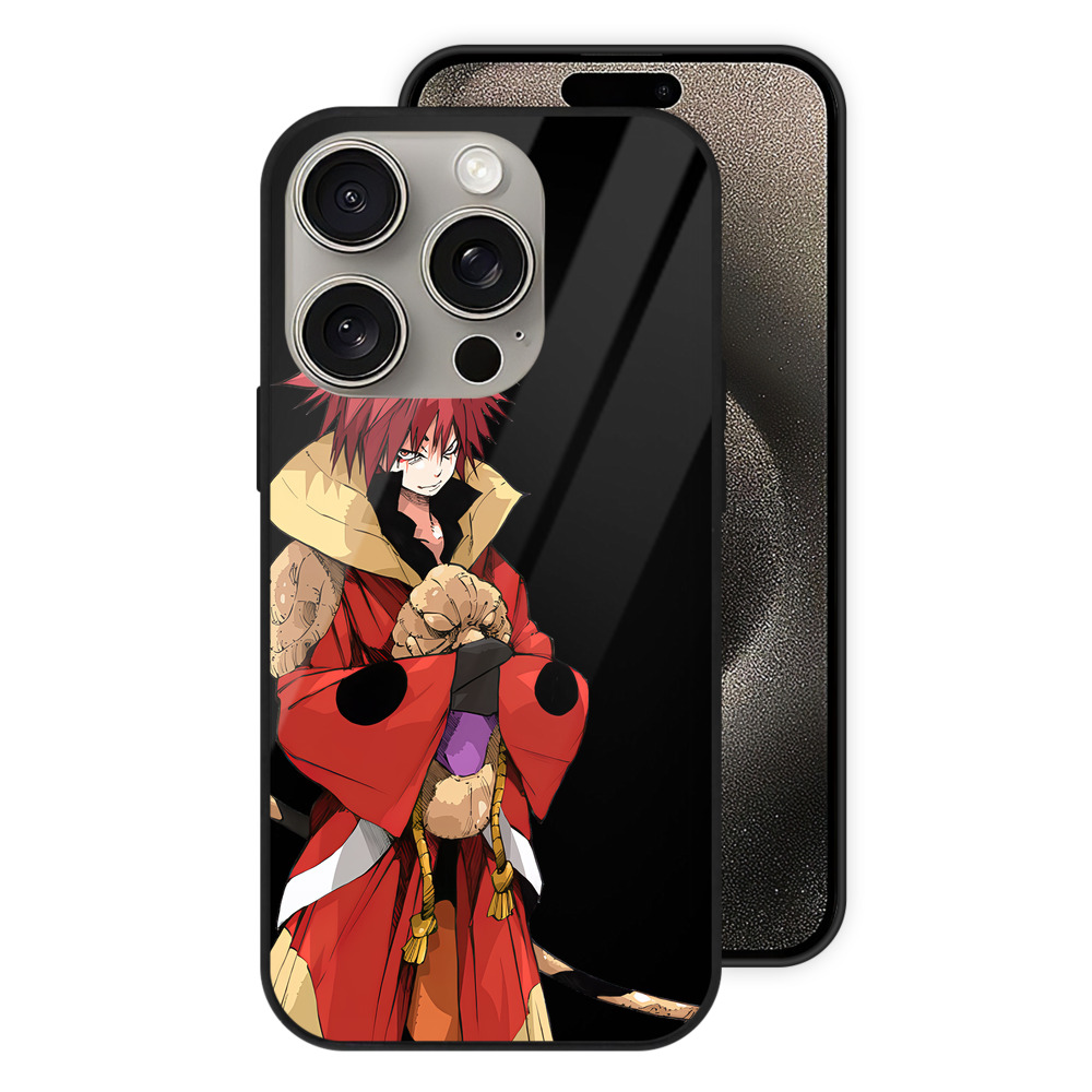 （画像用） 転スラ Regarding Reincarnated to Slime 【iPhone15Pro対応】スマホケース 耐衝撃＆黄変防止 背面ガラス
