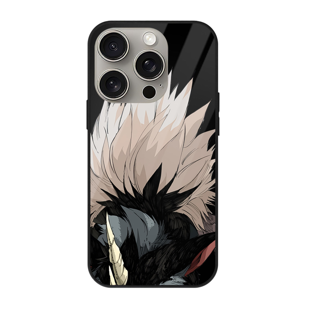 （画像用） 転スラ Regarding Reincarnated to Slime 【iPhone15Pro対応】スマホケース 耐衝撃＆黄変防止 背面ガラス