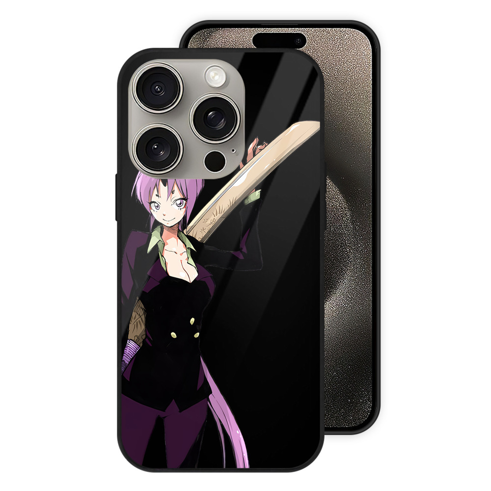 （画像用） 転スラ Regarding Reincarnated to Slime 【iPhone15Pro対応】スマホケース 耐衝撃＆黄変防止 背面ガラス