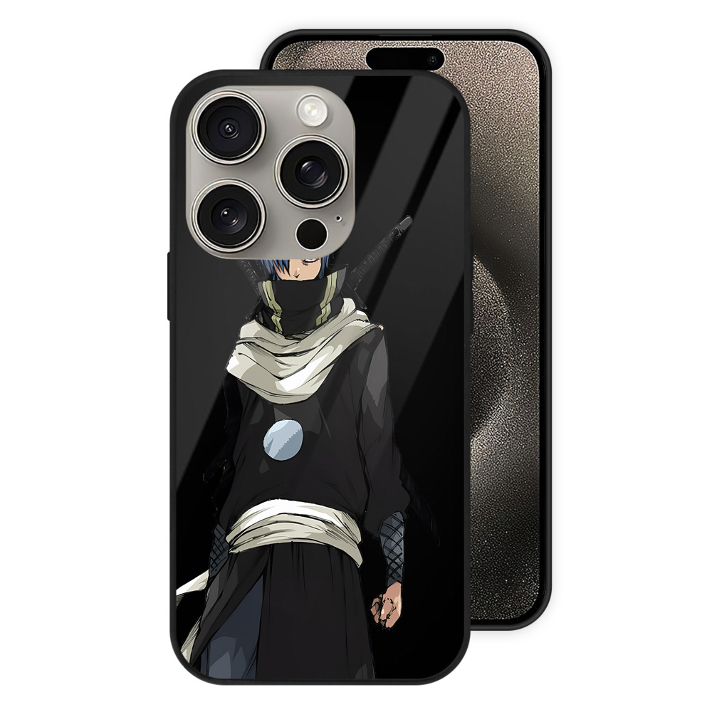 （画像用） 転スラ Regarding Reincarnated to Slime 【iPhone15Pro対応】スマホケース 耐衝撃＆黄変防止 背面ガラス