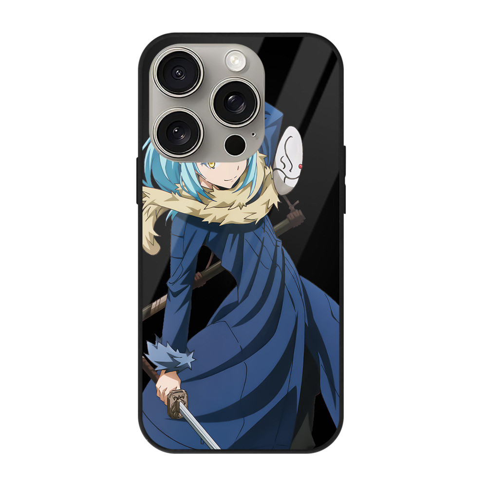 （画像用） 転スラ Regarding Reincarnated to Slime 【iPhone15Pro対応】スマホケース 耐衝撃＆黄変防止 背面ガラス
