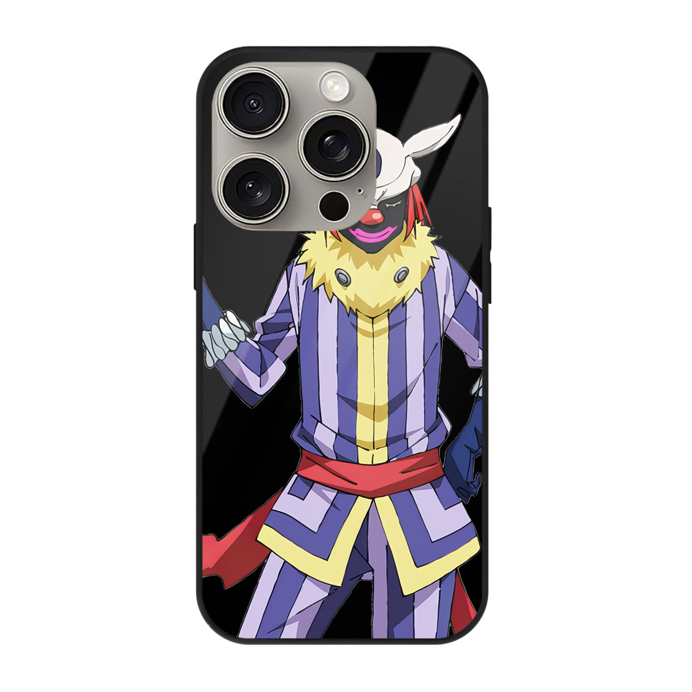 （画像用） 転スラ Regarding Reincarnated to Slime 【iPhone15Pro対応】スマホケース 耐衝撃＆黄変防止 背面ガラス