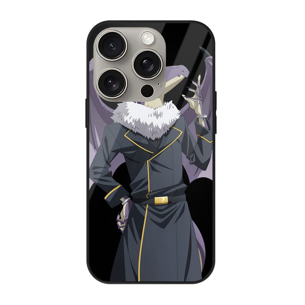 （画像用） 転スラ Regarding Reincarnated to Slime 【iPhone15Pro対応】スマホケース 耐衝撃＆黄変防止 背面ガラス