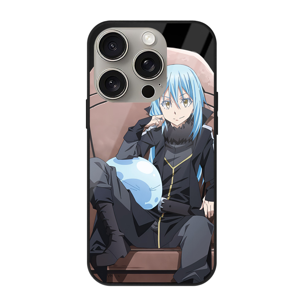 （画像用） 転スラ Regarding Reincarnated to Slime 【iPhone15Pro対応】スマホケース 耐衝撃＆黄変防止 背面ガラス