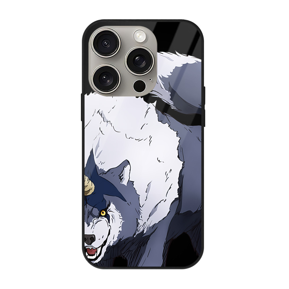 （画像用） 転スラ Regarding Reincarnated to Slime 【iPhone15Pro対応】スマホケース 耐衝撃＆黄変防止 背面ガラス