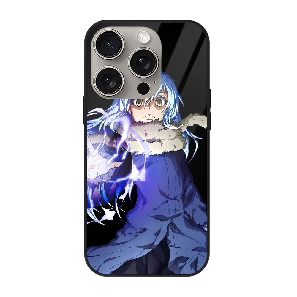 （画像用） 転スラ Regarding Reincarnated to Slime 【iPhone15Pro対応】スマホケース 耐衝撃＆黄変防止 背面ガラス