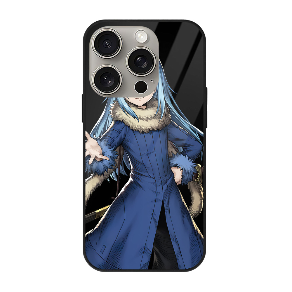 （画像用） 転スラ Regarding Reincarnated to Slime 【iPhone15Pro対応】スマホケース 耐衝撃＆黄変防止 背面ガラス