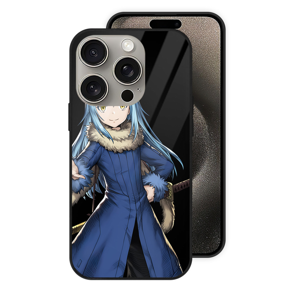 （画像用） 転スラ Regarding Reincarnated to Slime 【iPhone15Pro対応】スマホケース 耐衝撃＆黄変防止 背面ガラス