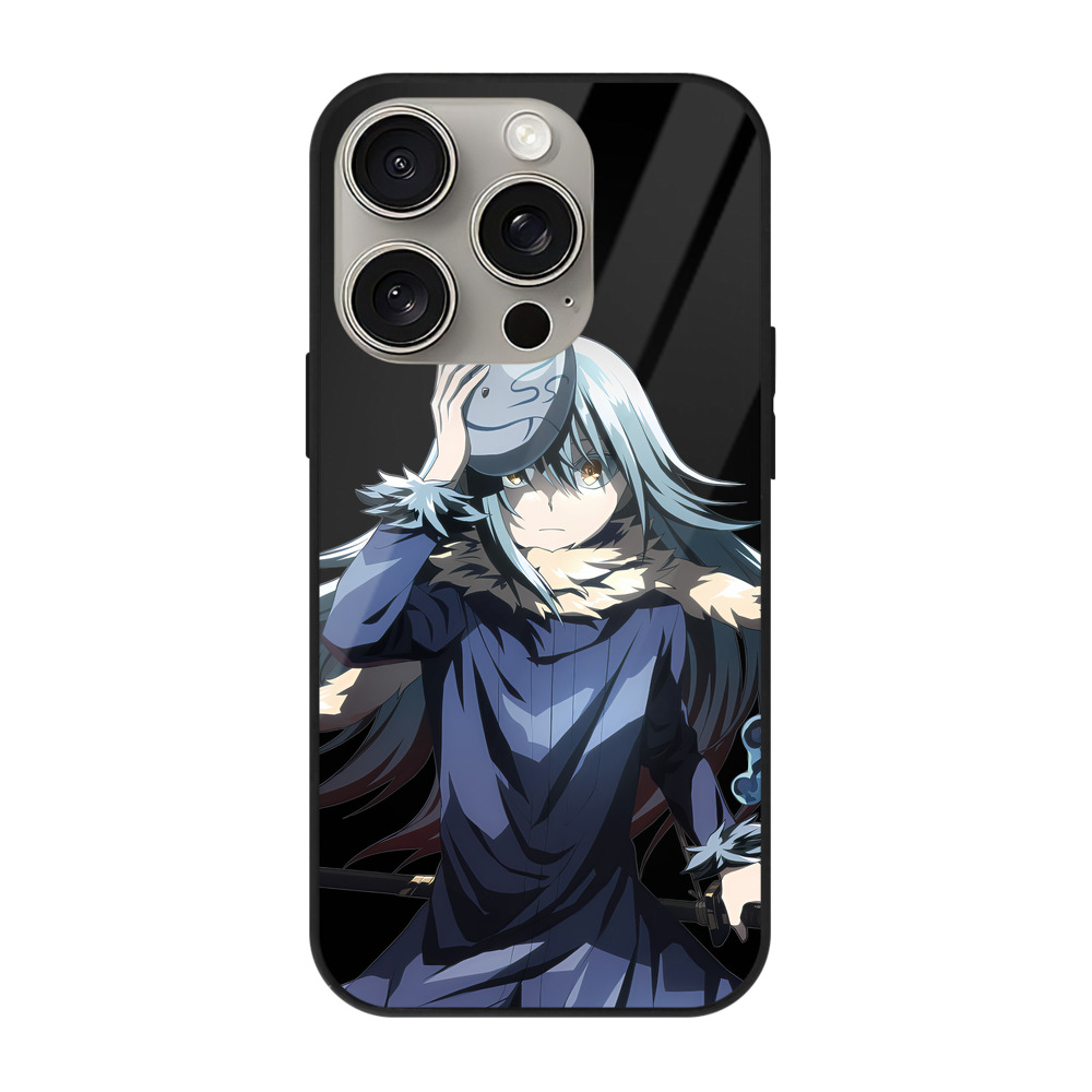（画像用） 転スラ Regarding Reincarnated to Slime 【iPhone15Pro対応】スマホケース 耐衝撃＆黄変防止 背面ガラス