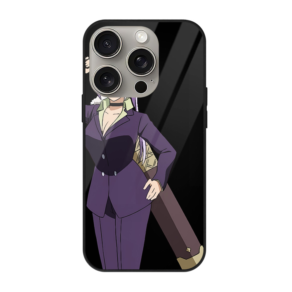 （画像用） 転スラ Regarding Reincarnated to Slime 【iPhone15Pro対応】スマホケース 耐衝撃＆黄変防止 背面ガラス