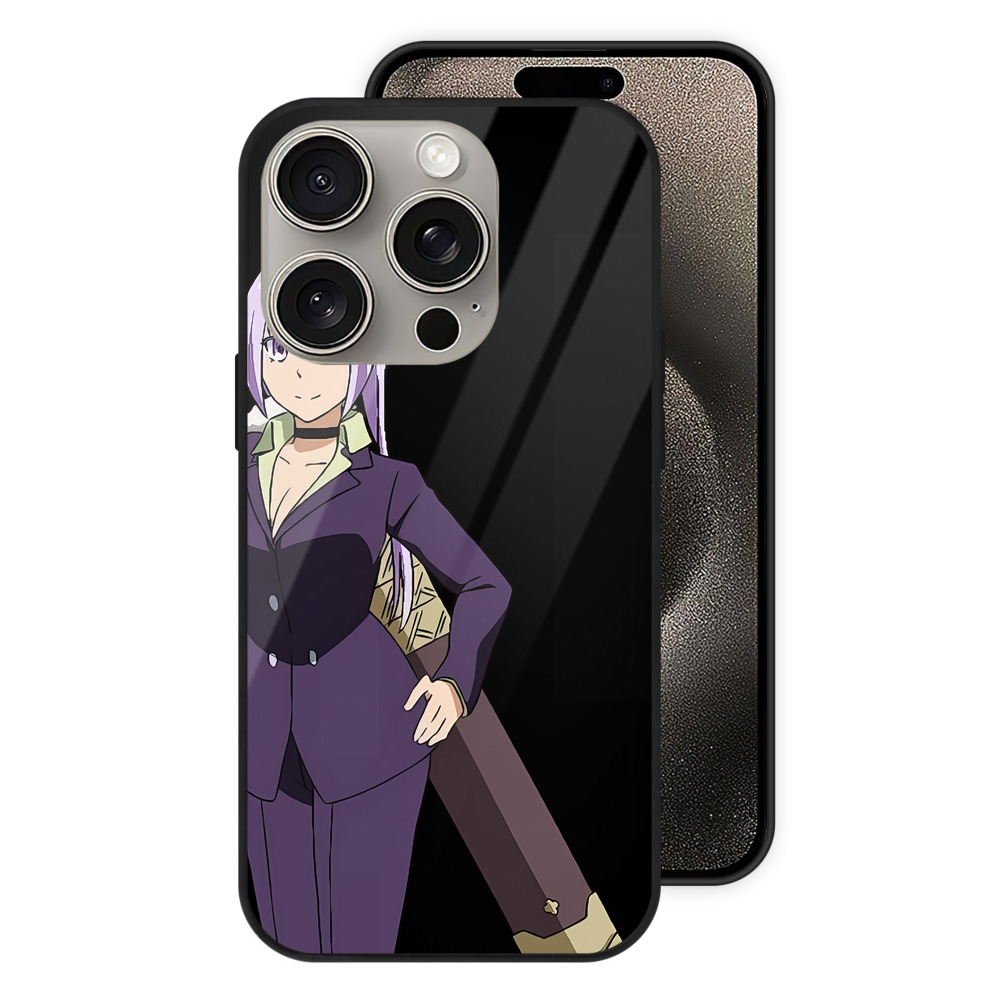 （画像用） 転スラ Regarding Reincarnated to Slime 【iPhone15Pro対応】スマホケース 耐衝撃＆黄変防止 背面ガラス