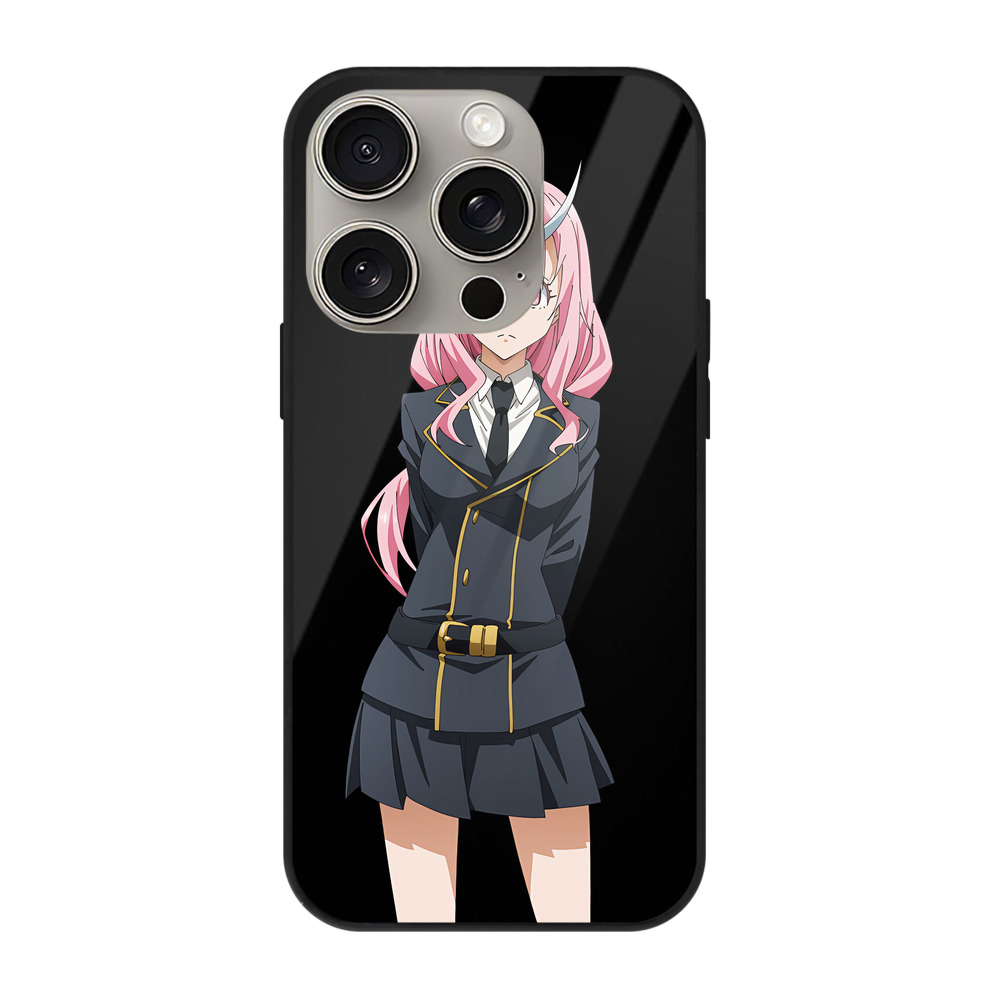 （画像用） 転スラ Regarding Reincarnated to Slime 【iPhone15Pro対応】スマホケース 耐衝撃＆黄変防止 背面ガラス