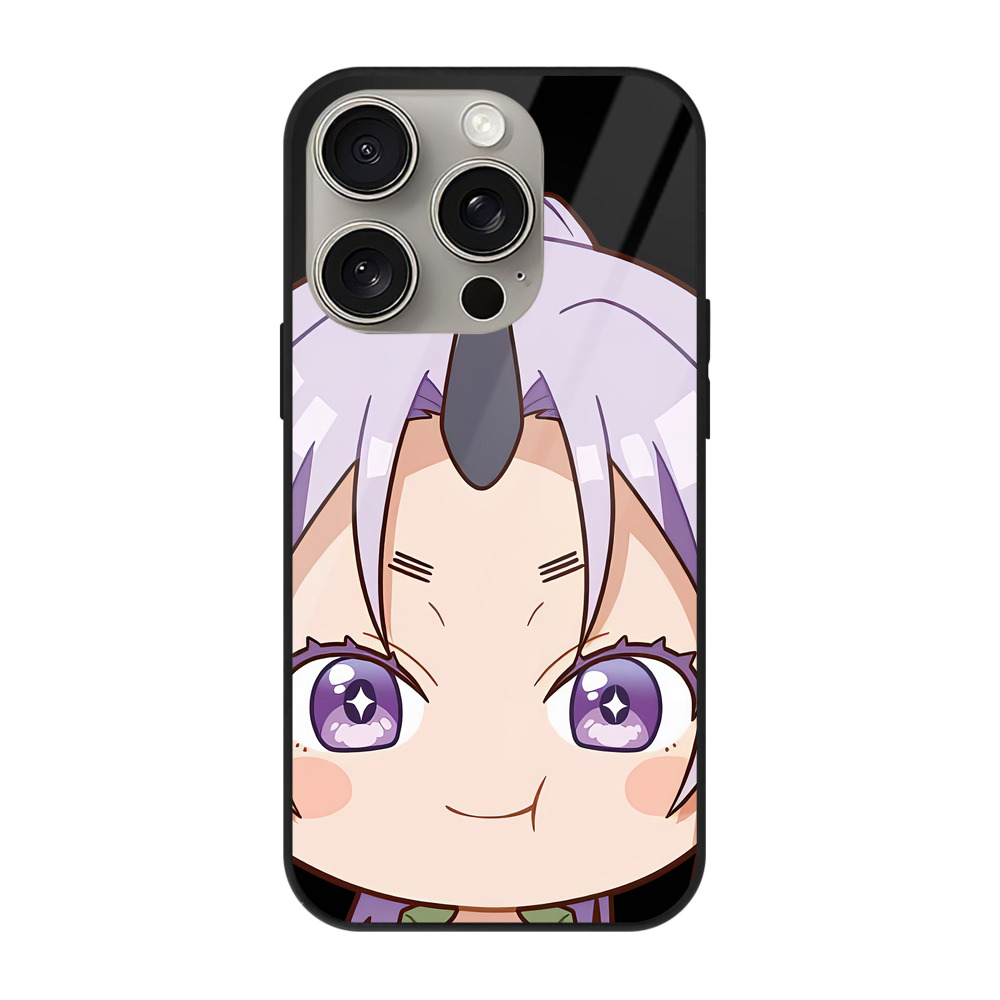 （画像用） 転スラ Regarding Reincarnated to Slime 【iPhone15Pro対応】スマホケース 耐衝撃＆黄変防止 背面ガラス