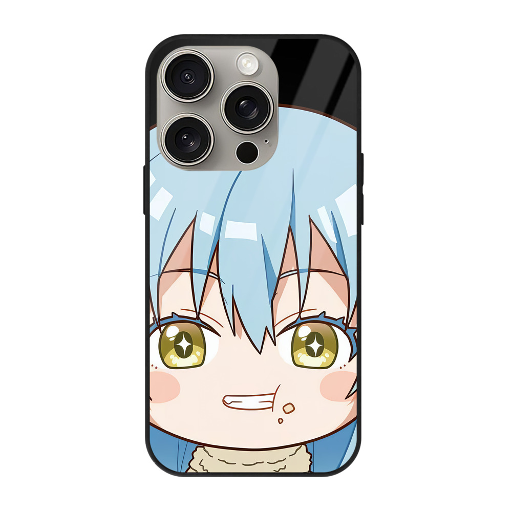 （画像用） 転スラ Regarding Reincarnated to Slime 【iPhone15Pro対応】スマホケース 耐衝撃＆黄変防止 背面ガラス
