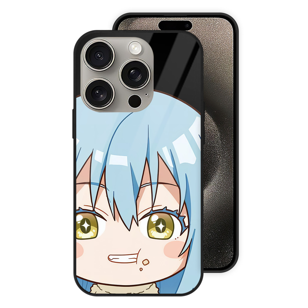 転スラ Regarding Reincarnated to Slime 【iPhone15Pro対応】スマホケース 耐衝撃＆黄変防止 背面ガラス