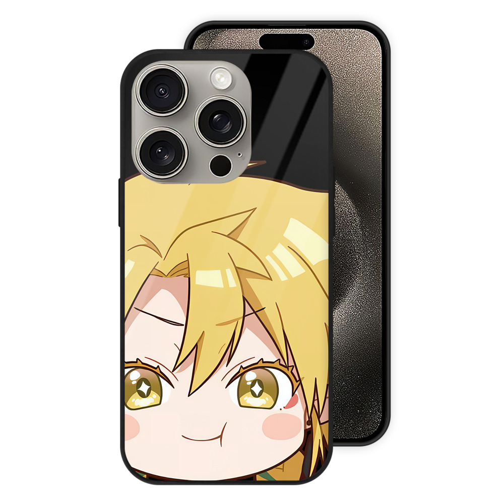 （画像用） 転スラ Regarding Reincarnated to Slime 【iPhone15Pro対応】スマホケース 耐衝撃＆黄変防止 背面ガラス
