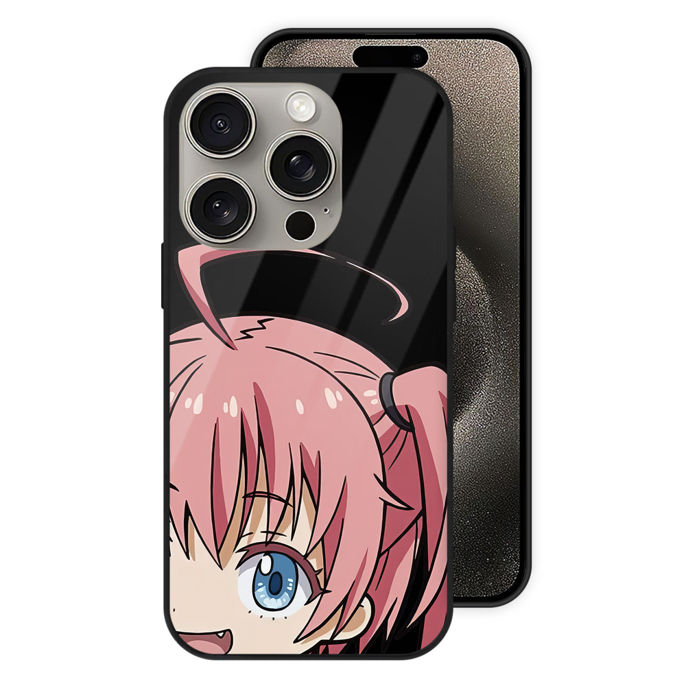 （画像用） 転スラ Regarding Reincarnated to Slime 【iPhone15Pro対応】スマホケース 耐衝撃＆黄変防止 背面ガラス