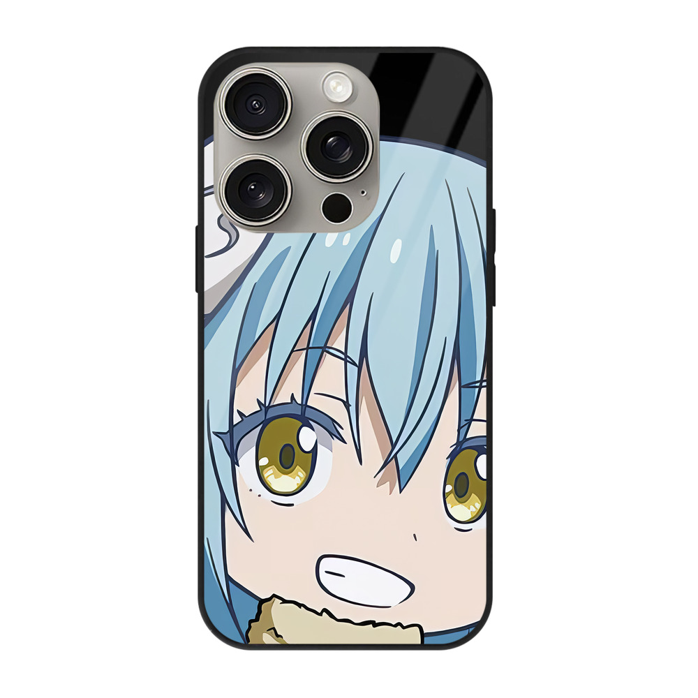 （画像用） 転スラ Regarding Reincarnated to Slime 【iPhone15Pro対応】スマホケース 耐衝撃＆黄変防止 背面ガラス