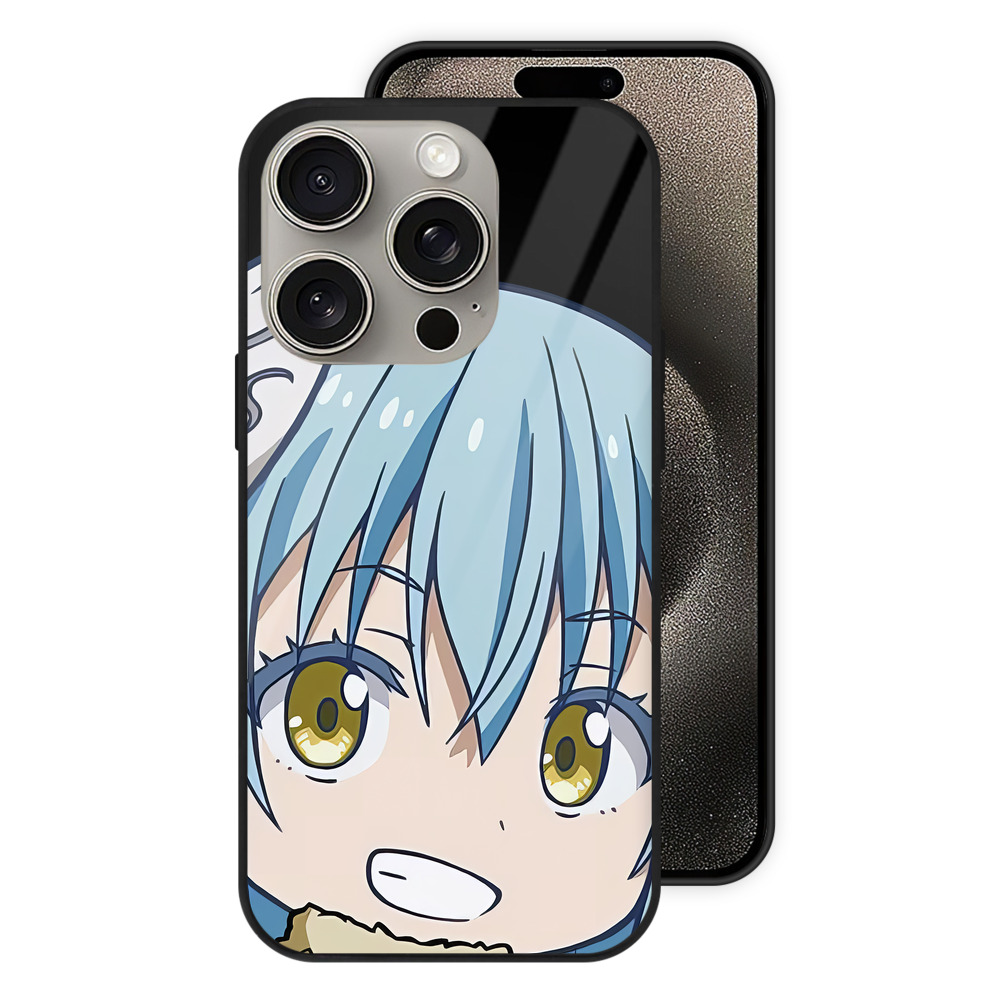 （画像用） 転スラ Regarding Reincarnated to Slime 【iPhone15Pro対応】スマホケース 耐衝撃＆黄変防止 背面ガラス