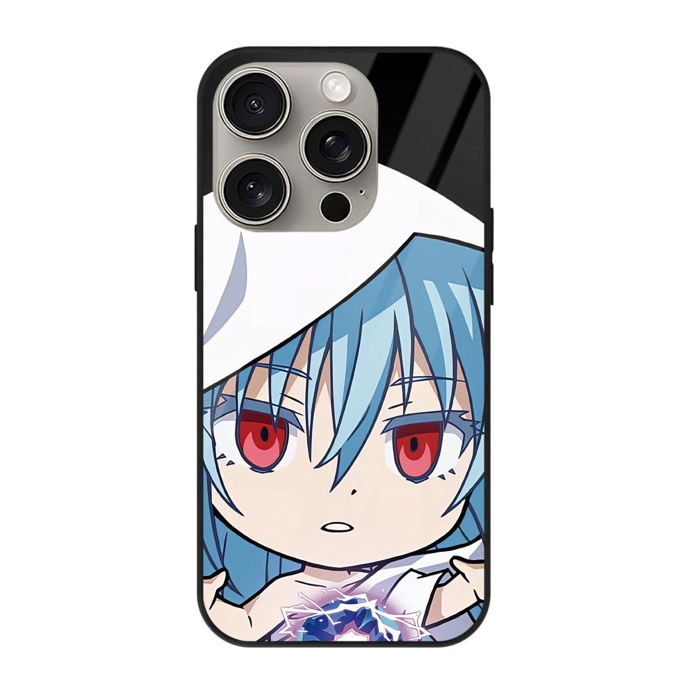 （画像用） 転スラ Regarding Reincarnated to Slime 【iPhone15Pro対応】スマホケース 耐衝撃＆黄変防止 背面ガラス