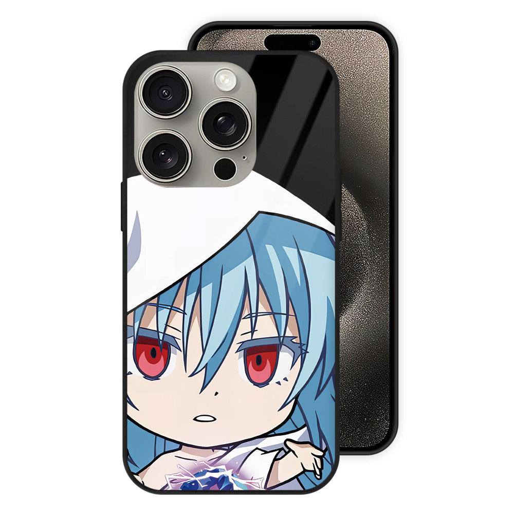 （画像用） 転スラ Regarding Reincarnated to Slime 【iPhone15Pro対応】スマホケース 耐衝撃＆黄変防止 背面ガラス