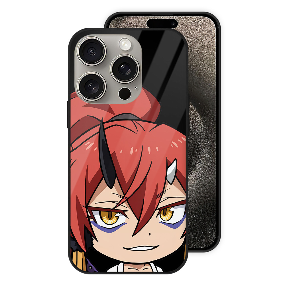 （画像用） 転スラ Regarding Reincarnated to Slime 【iPhone15Pro対応】スマホケース 耐衝撃＆黄変防止 背面ガラス