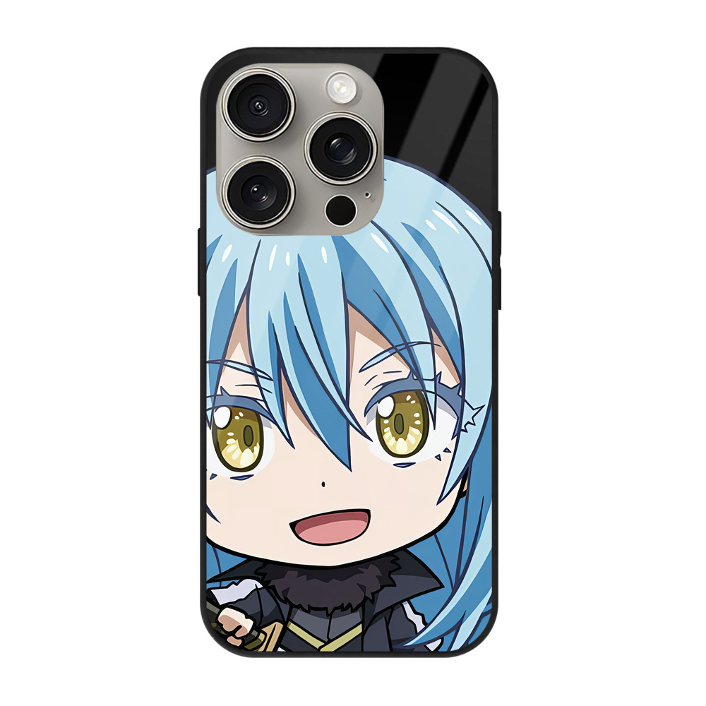 （画像用） 転スラ Regarding Reincarnated to Slime 【iPhone15Pro対応】スマホケース 耐衝撃＆黄変防止 背面ガラス