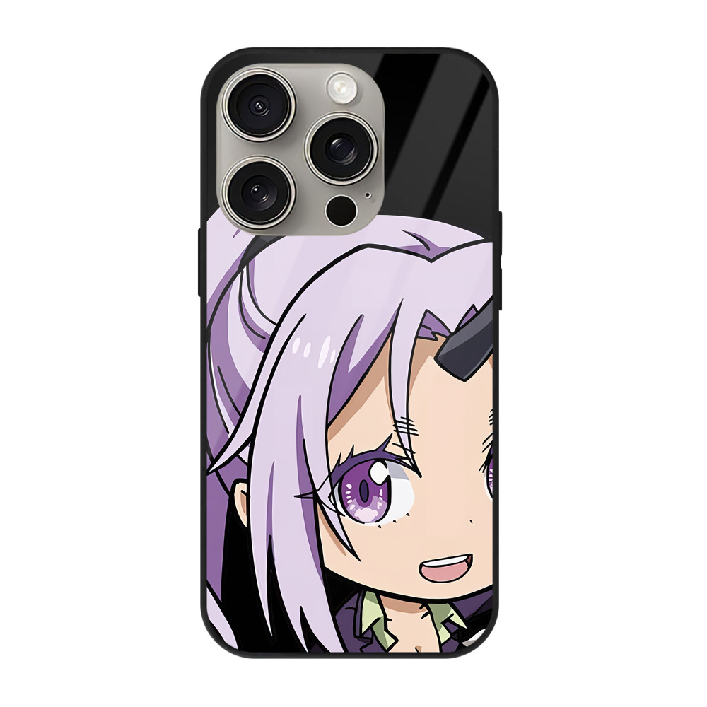 （画像用） 転スラ Regarding Reincarnated to Slime 【iPhone15Pro対応】スマホケース 耐衝撃＆黄変防止 背面ガラス