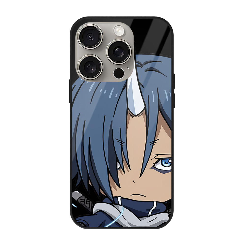 （画像用） 転スラ Regarding Reincarnated to Slime 【iPhone15Pro対応】スマホケース 耐衝撃＆黄変防止 背面ガラス