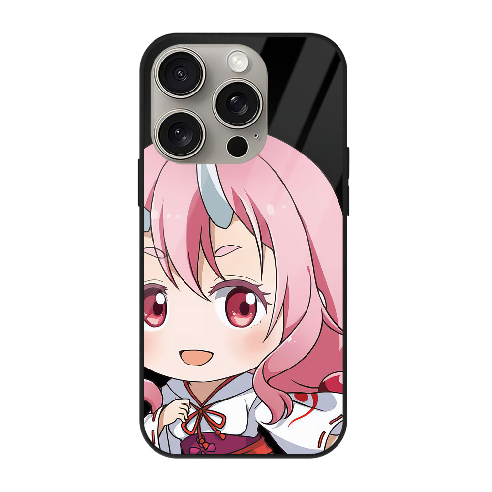 （画像用） 転スラ Regarding Reincarnated to Slime 【iPhone15Pro対応】スマホケース 耐衝撃＆黄変防止 背面ガラス