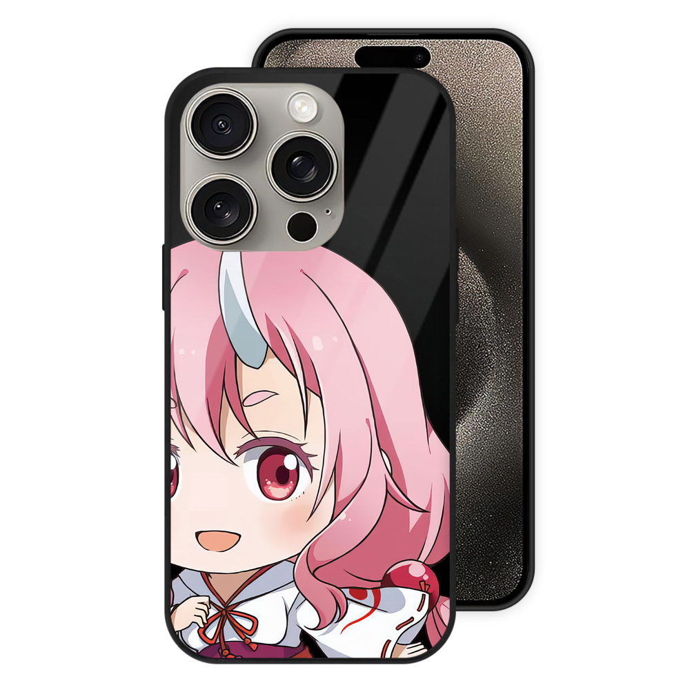 （画像用） 転スラ Regarding Reincarnated to Slime 【iPhone15Pro対応】スマホケース 耐衝撃＆黄変防止 背面ガラス