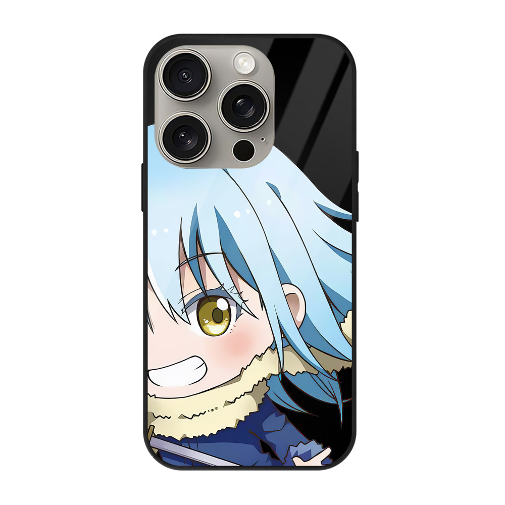 （画像用） 転スラ Regarding Reincarnated to Slime 【iPhone15Pro対応】スマホケース 耐衝撃＆黄変防止 背面ガラス