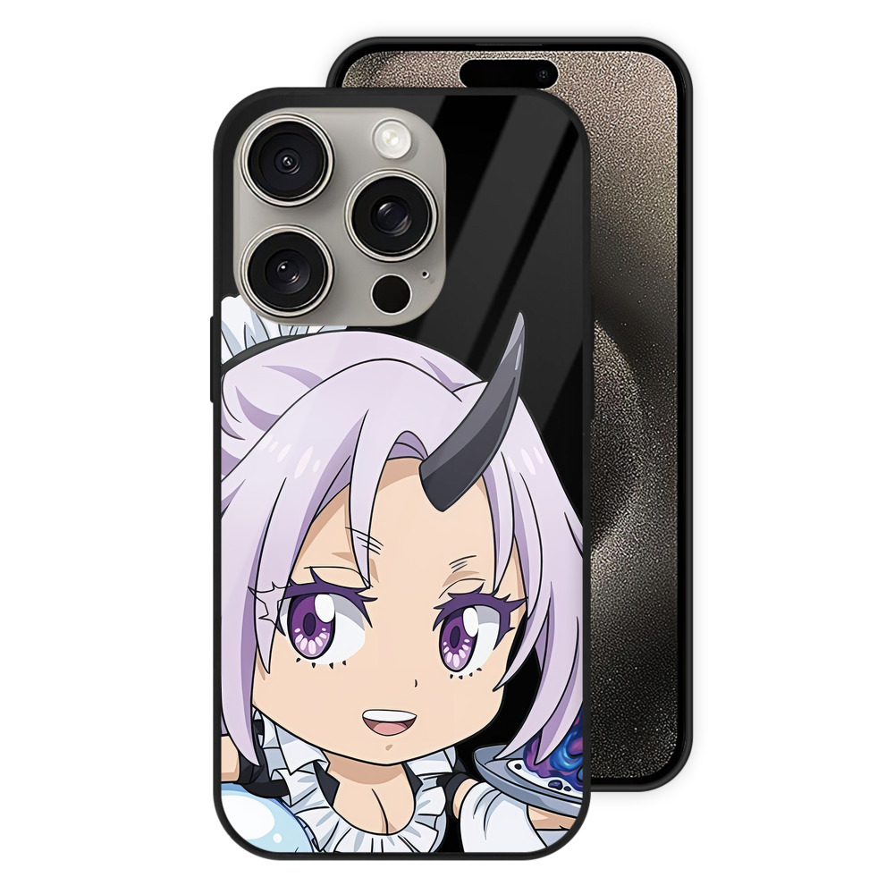 （画像用） 転スラ Regarding Reincarnated to Slime 【iPhone15Pro対応】スマホケース 耐衝撃＆黄変防止 背面ガラス