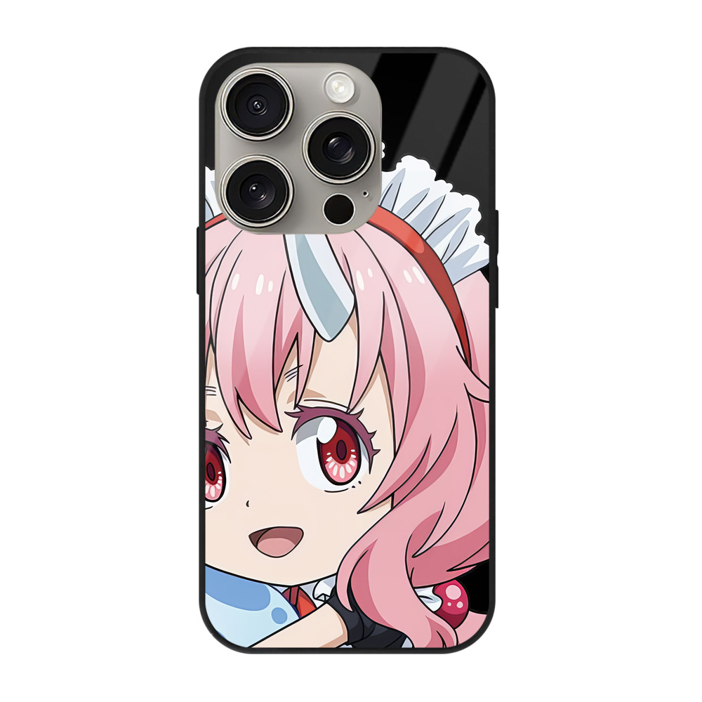 （画像用） 転スラ Regarding Reincarnated to Slime 【iPhone15Pro対応】スマホケース 耐衝撃＆黄変防止 背面ガラス